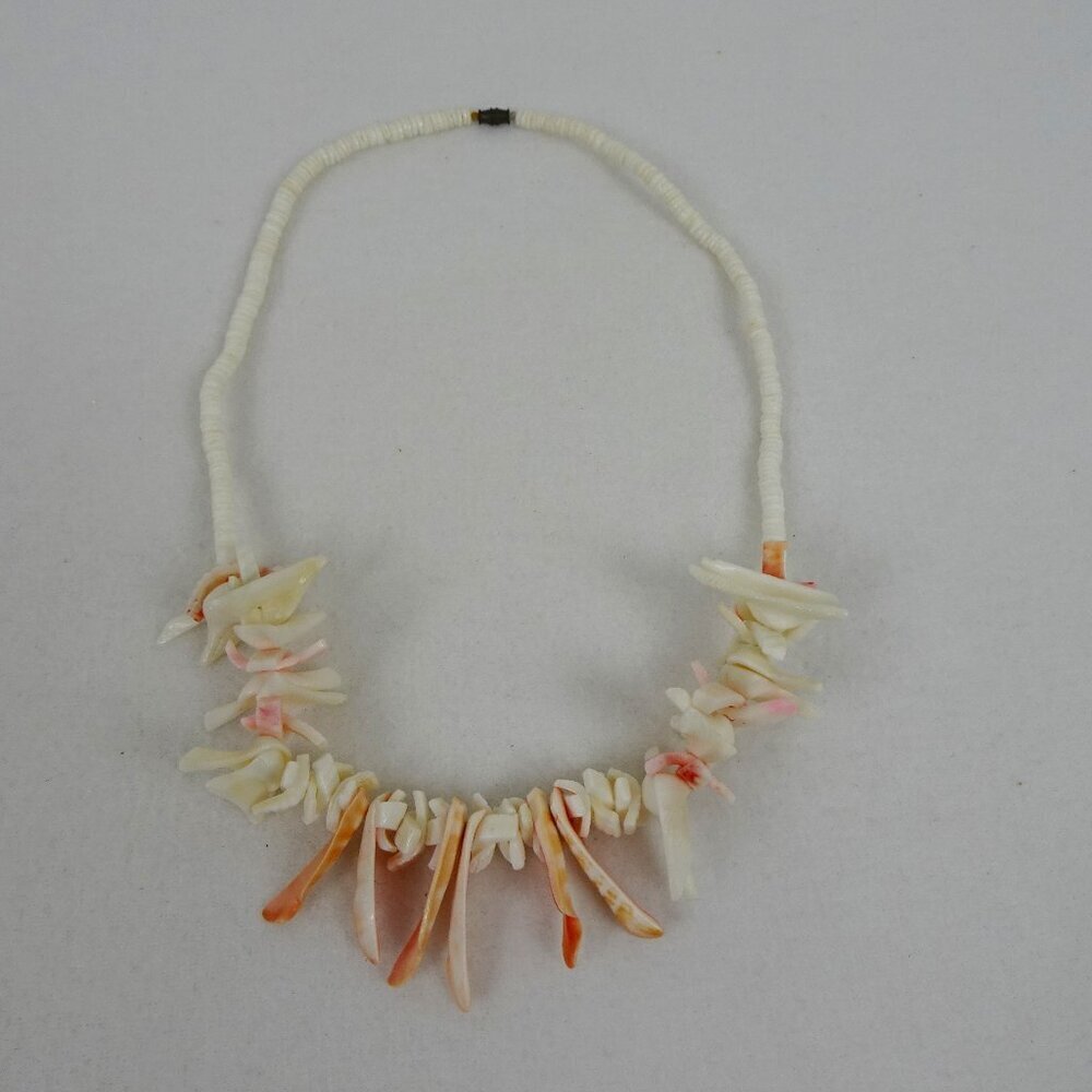 Sea Shell Necklace 24" Vintage Puka Beach Surfer MermaidCore Mermaid Handmade